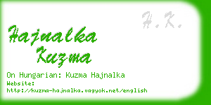 hajnalka kuzma business card